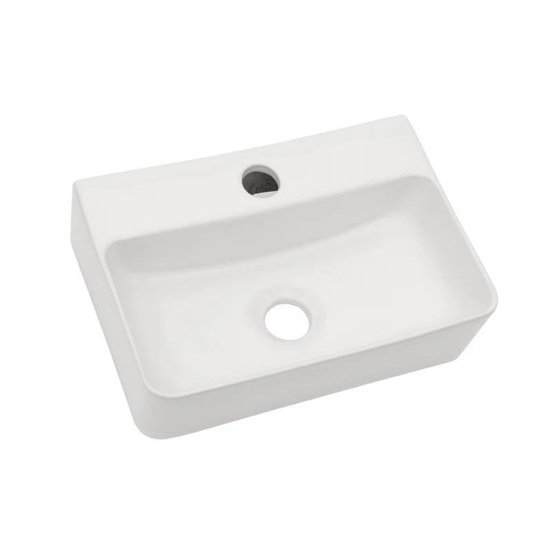 APRESSHUI AH-BS1410LGP APRESSHUI 10'' Ceramic Rectangular Bathroom Sink