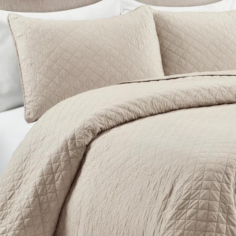 Lush Decor Ava Diamond Standard Cotton Modern & Contemporary Quilt Set