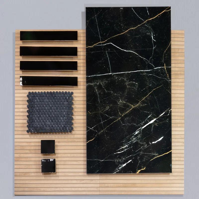 Apollo Tile Bois Ribbon 23.77" x 47.25" Matte Natural Porcelain Deco Wall and Floor Tile 15.49 sqft/case 2-pack