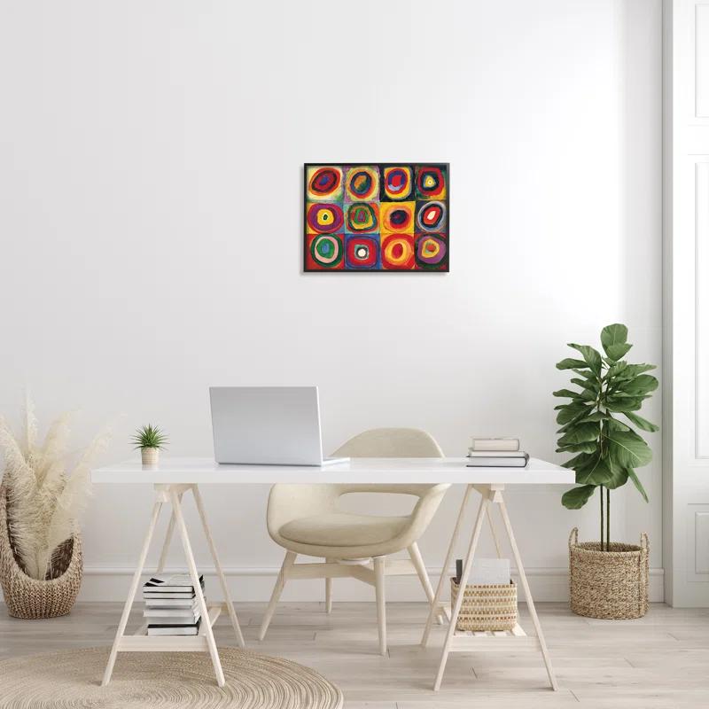 Stupell Industries " Modern Circle Shapes Aligned Abstract Swirl Pattern " by Wassily Kandinsky Painting Print