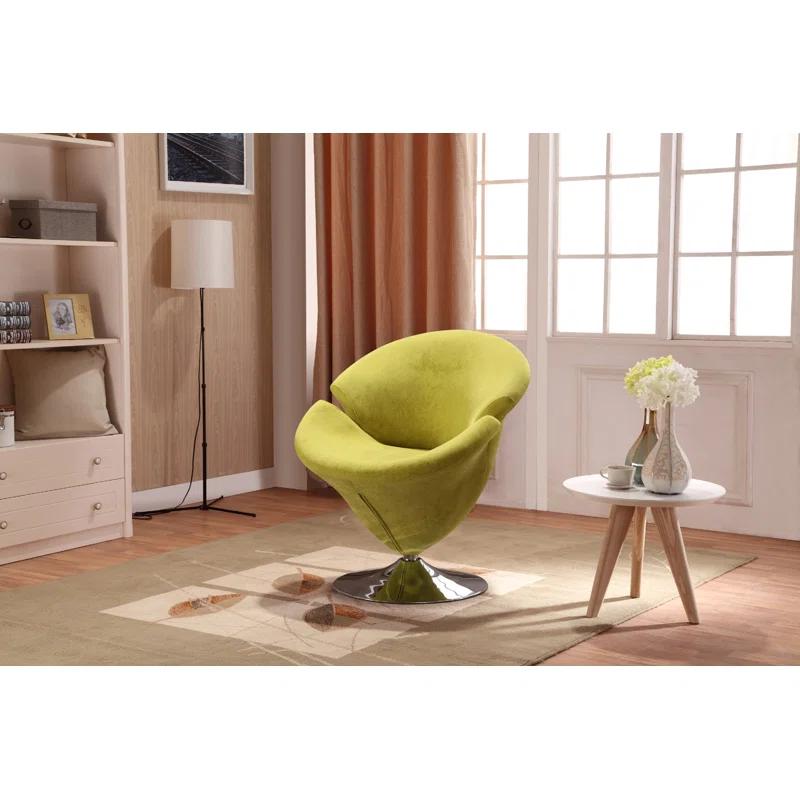 Aanayah Velvet Swivel Barrel Chair