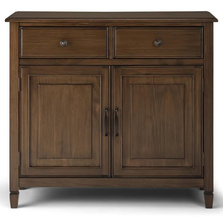 Simpli Home Connaught 40"W Solid Wood 2-Shelf Entryway Storage Cabinet with 2 Storage Drawers & Reviews | Wayfair