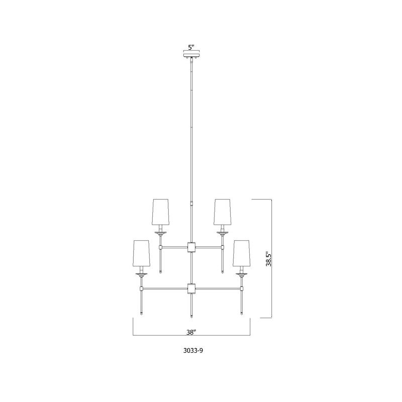 Three Posts™ Hayse 9 - Light Dimmable Chandelier
