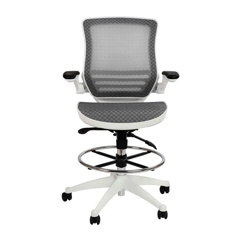 Flash Furniture Mignone Mid-Back Transparent Mesh Office Chair with Flip-Up Arms by Flash Furniture