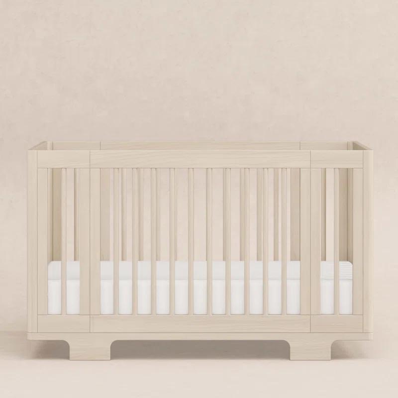 Babyletto Yuzu Natural Wood 8-in-1 Convertible Baby Crib with All Stages Conversion Kit