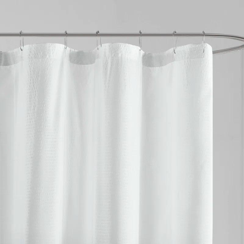 Madison Park Ara Ombre Printed Seersucker Single Shower Curtain