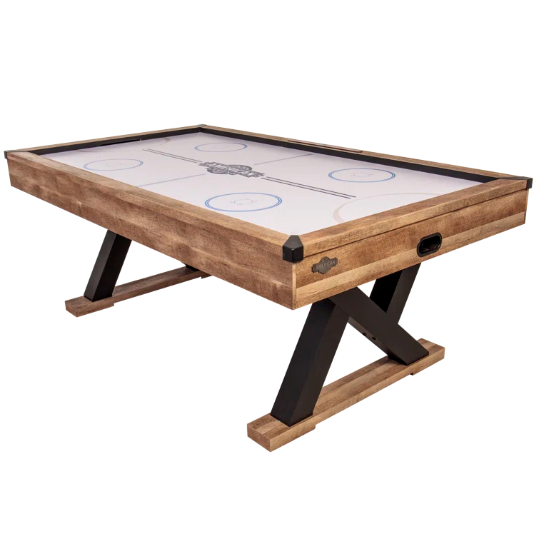 American Legend Kirkwood American Legend 84" Air Hockey Table with Rustic Wood Finish and Digital Scoreboard & Reviews | Wayfair