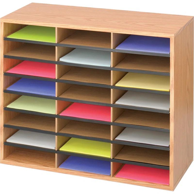 Safco Products Company Small Wood/Corrugated Literature Organizer
