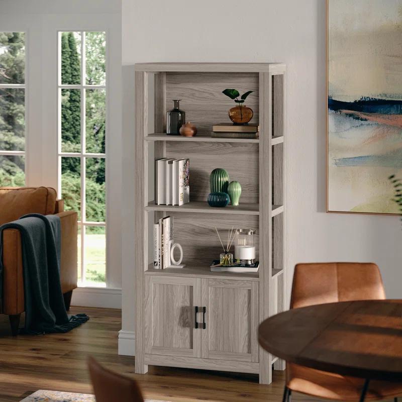 Martha Stewart Teague Martha Stewart 68" Shaker Bookcase with Storage Cabinet