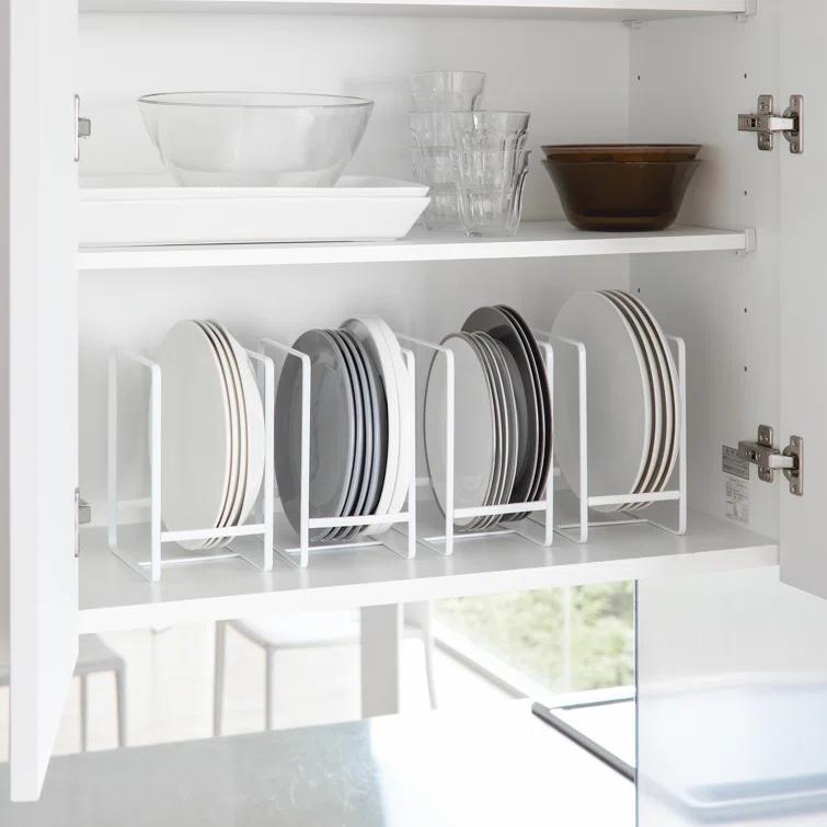 Yamazaki Home Plate Rack/Dish Stand/Dish Storage/Plate Holder, Large, Steel, Large