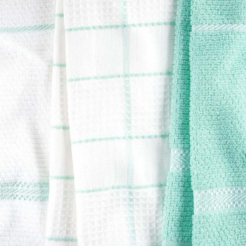 Martha Stewart Martha Stewart Modern Waffle Kitchen Towel Set 6-Pack, Linen, 16"x28" (Set of 6)