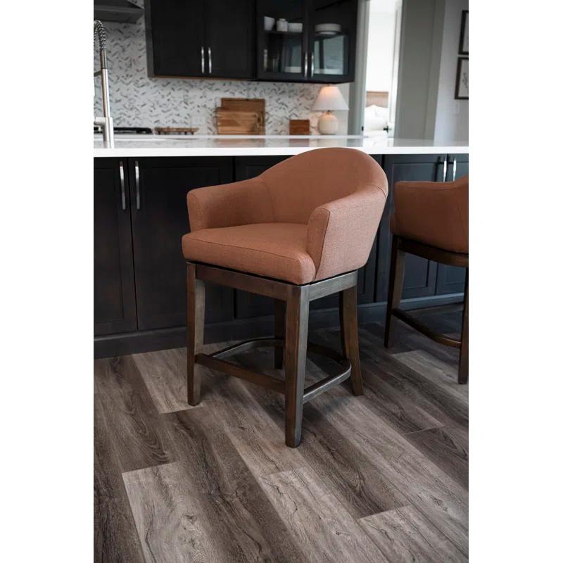 Maven Lane Maven Lane Isabella Swivel Stool Upholstered with Canvas Fabric