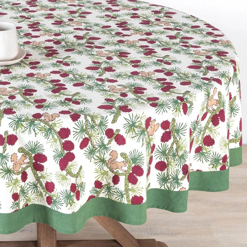 Loon Peak® Round Floral Cotton Tablecloth