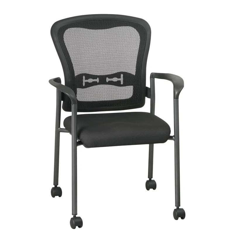 Inbox Zero Navarion Stackable Waiting Room Chair with Metal Frame