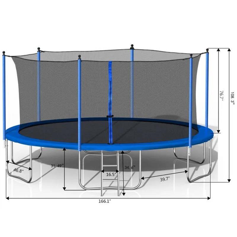Ceballos 14FT  Trampoline With Safety Enclosure Net,Heavy Duty Jumping Mat And Spring Cover Padding For Kids And Adults,  Ladder