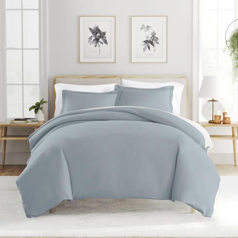 IEnjoy Home Super Soft Double Brushed Duvet Cover Set