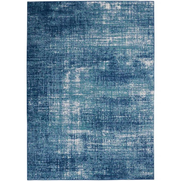 Calvin Klein Abstract Teal/Ivory/Blue Area Rug
