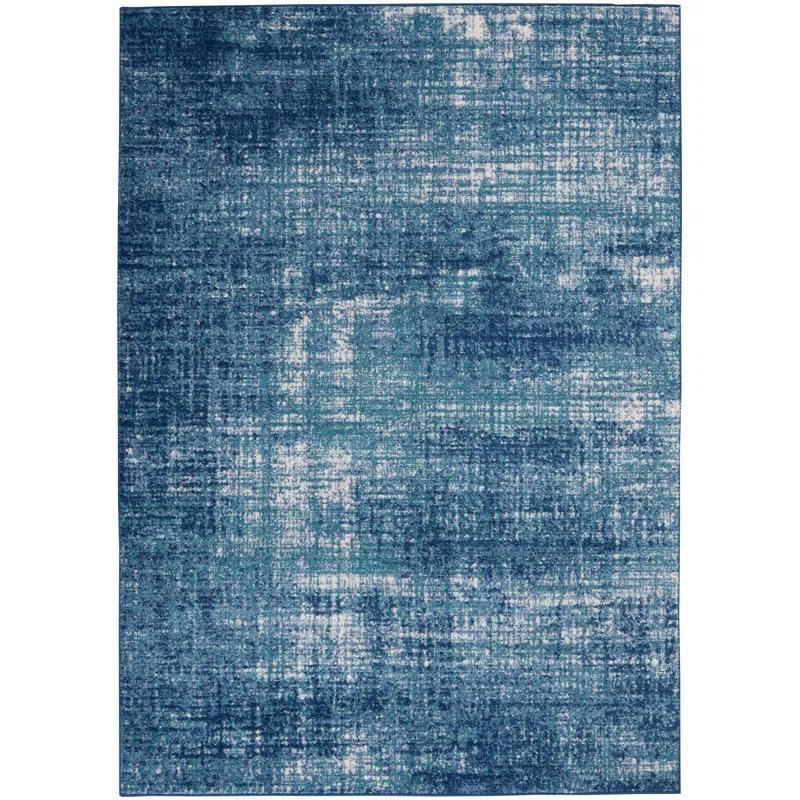 Calvin Klein Abstract Teal/Ivory/Blue Area Rug