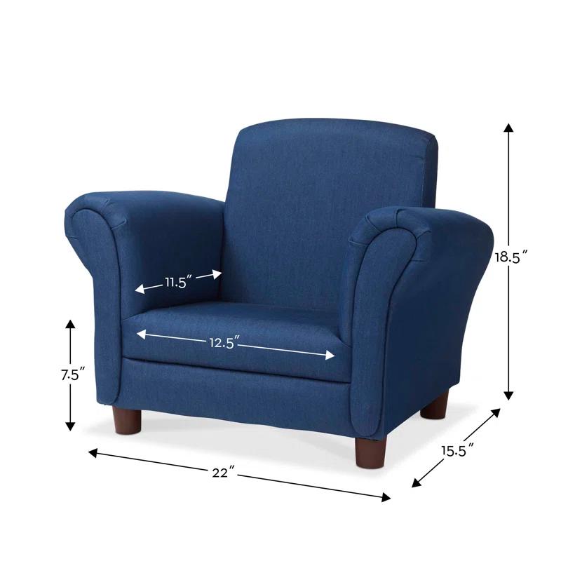 Kids 7.5'' Club Chair Chair and Ottoman