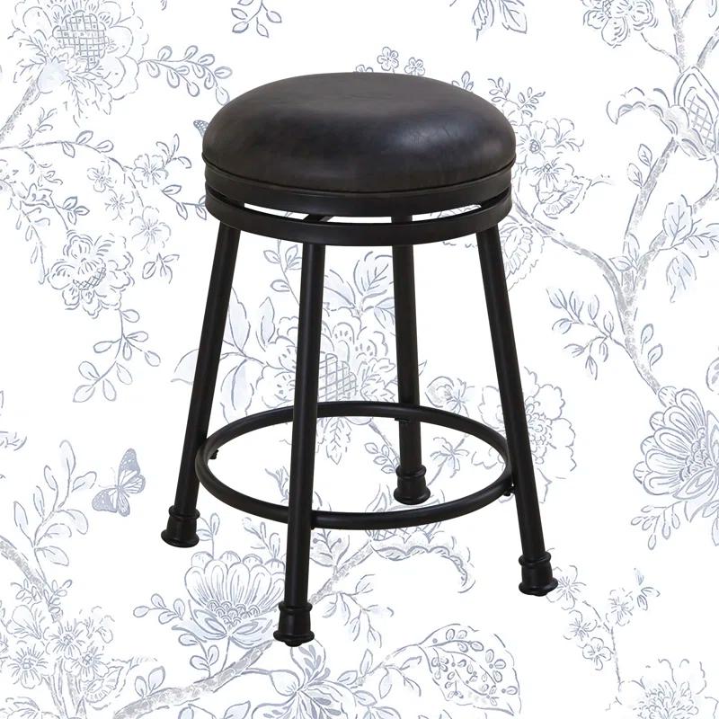 Kelly Clarkson Home Giselle Swivel Upholstered Counter Stool with Metal Frame