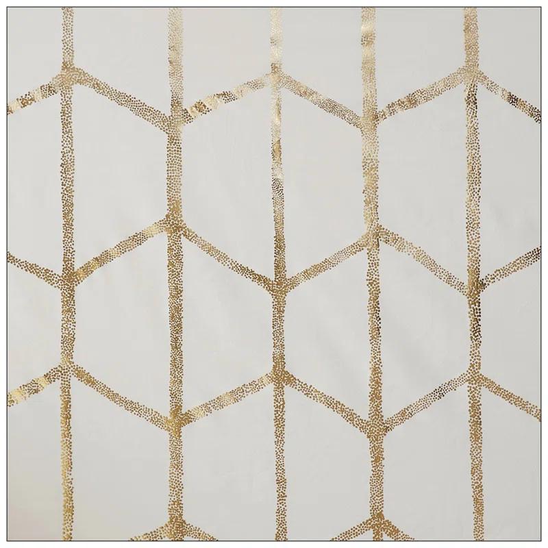 Everly Quinn Total Blackout Metallic Print Grommet Top Curtain Panel Pair (2 Pcs Window Panels)