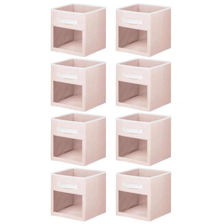 mDesign mDesign Fabric Baby Nursery Storage Cube with Front Window