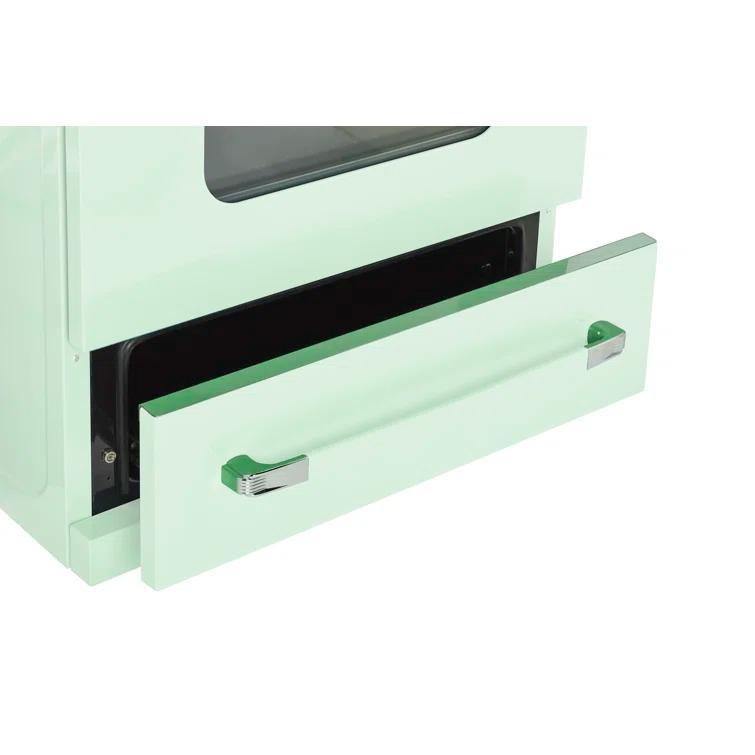 Unique Appliances Classic Retro 30" 5 Element 3.9 cu. ft. Freestanding Electric Glass Top Range with Convection Oven UGP-30CR EC LG