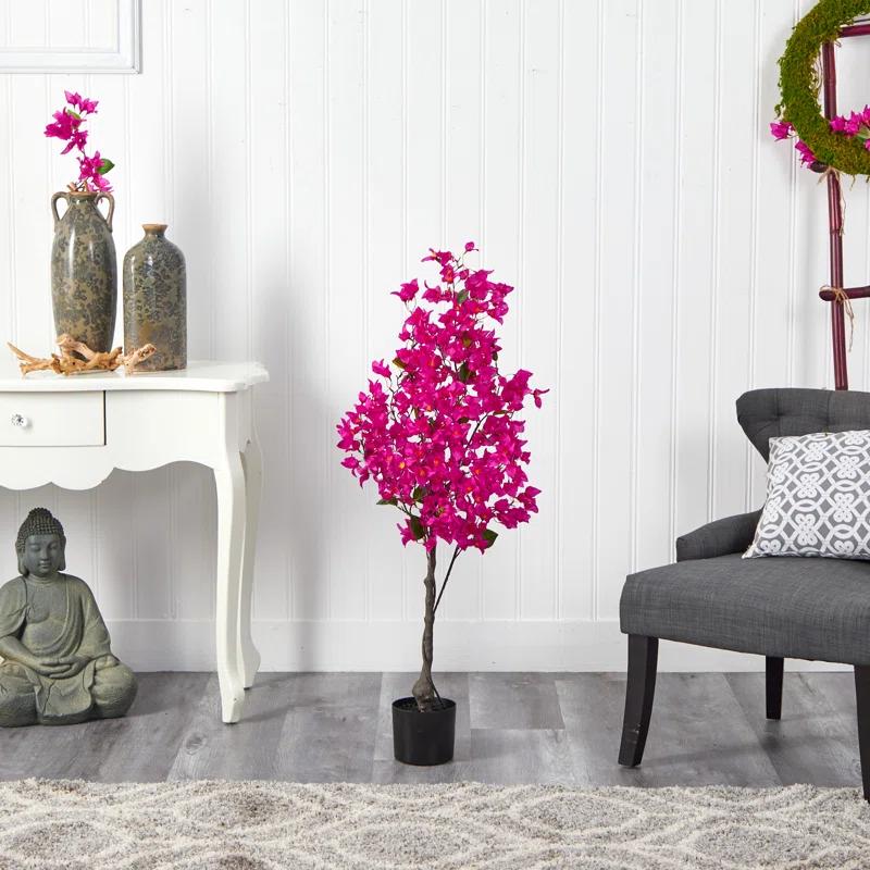 Primrue Faux Flowering Tree in Planter