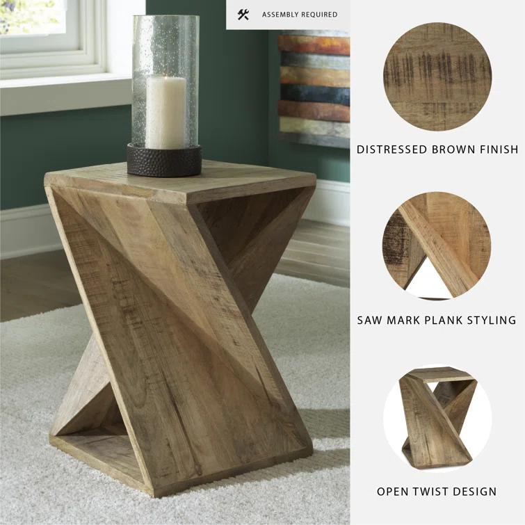 Millwood Pines Edu Solid Wood End Table