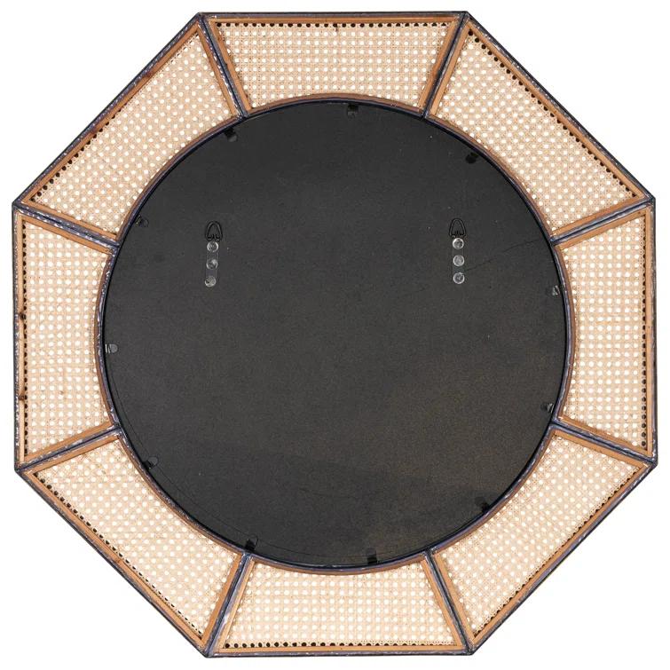 Harley Cane Octagon Wall Mirror - 35"