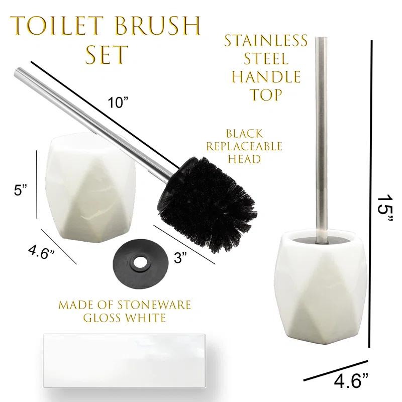 Evideco Evideco Stone Toilet Brush And Holder