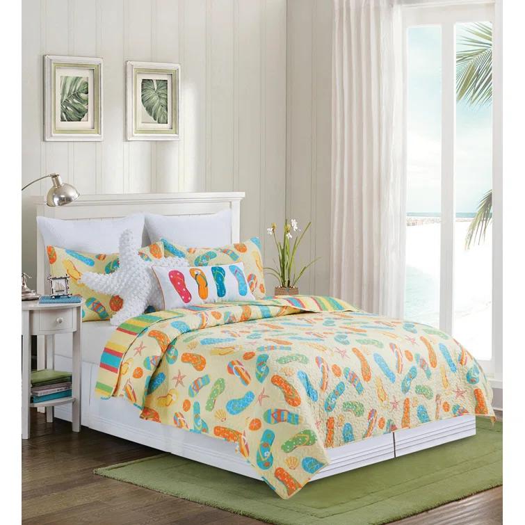 C&F Home Sunny Splash Cotton Reversible Quilt Set