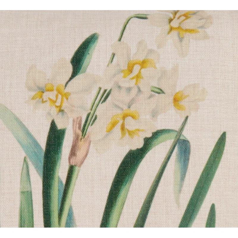 Saro Floriculture Collection Floral Throw Pillow