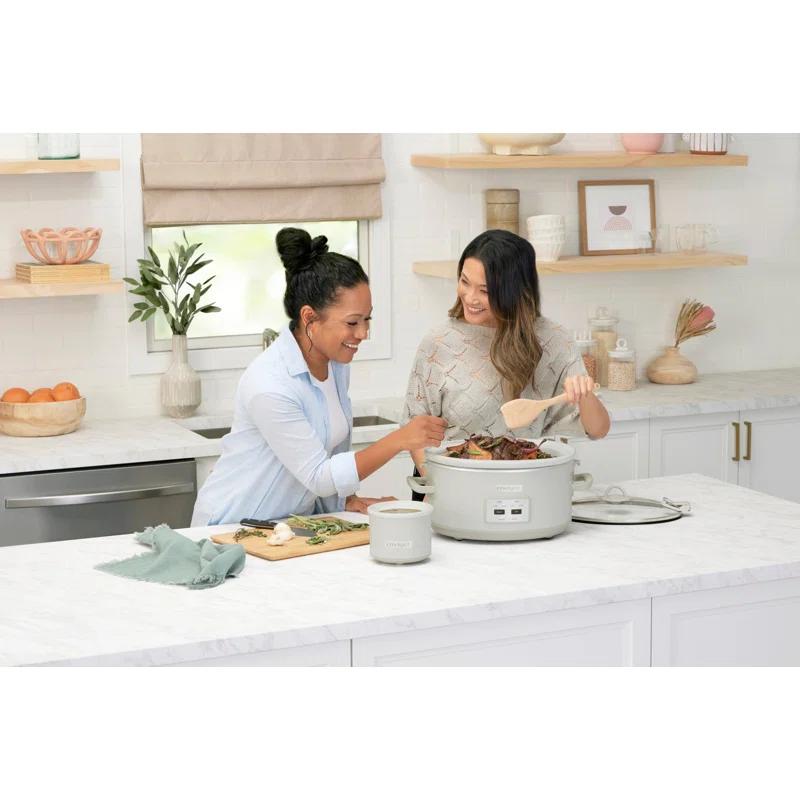 Crockpot 7-Quart Programmable Slow Cooker with Locking Lid and Little Dipper Food Warmer