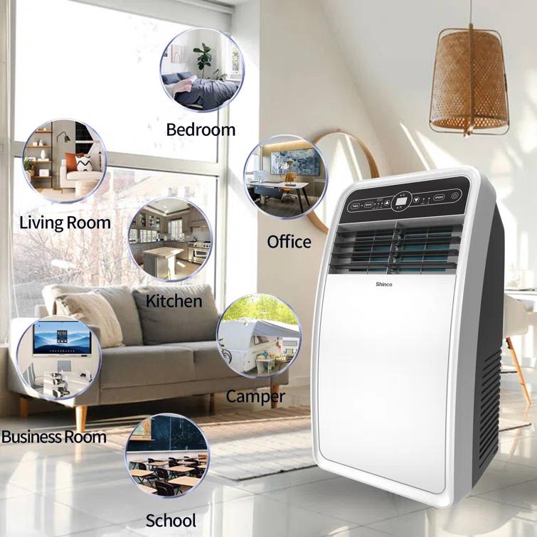 Shinco Shinco 8,000 BTU(ASHRAE) Portable Air Conditioner with Remote