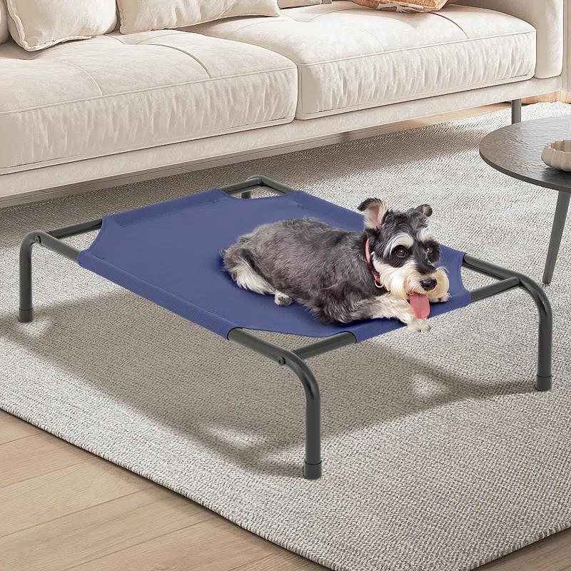 Tucker Murphy Pet™ Cooling Elevated Dog Bed, Portable Raised Pet Cot with Breathable Fabric and Alloy Steel Frame