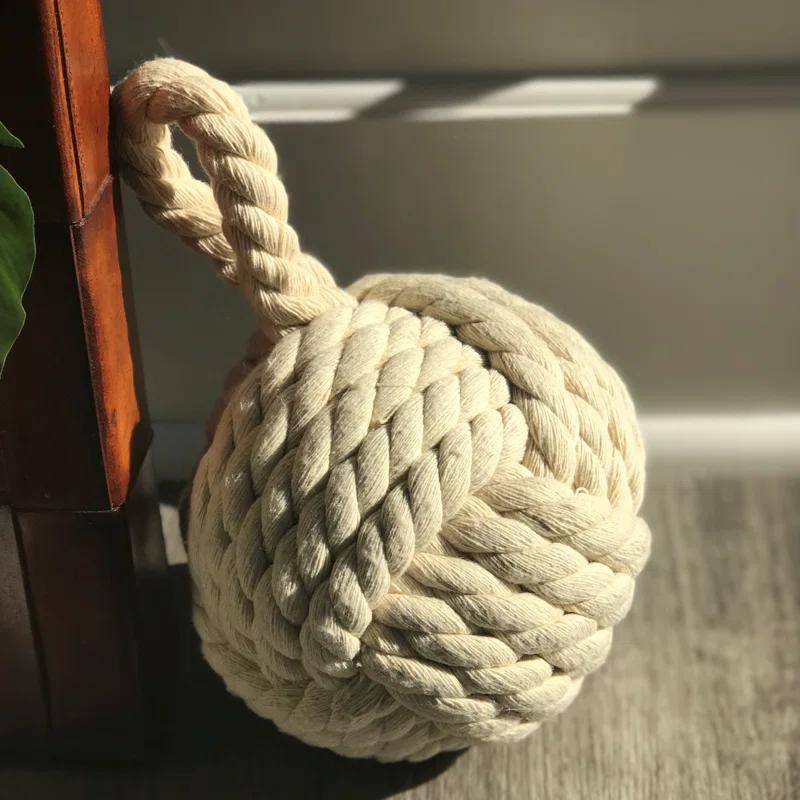 Monkey Knot Jute Weighted Floor Stop