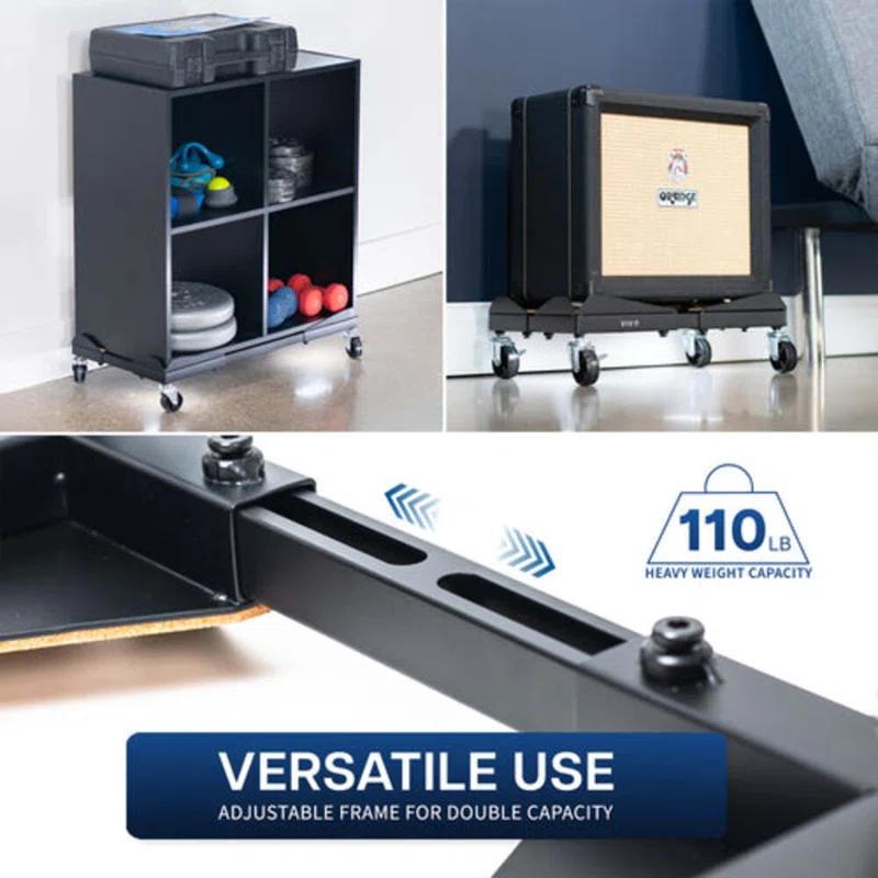 Vivo Vivo Premium Large PC Cart, CPU Rolling Stand, Adjustable Computer Trolley
