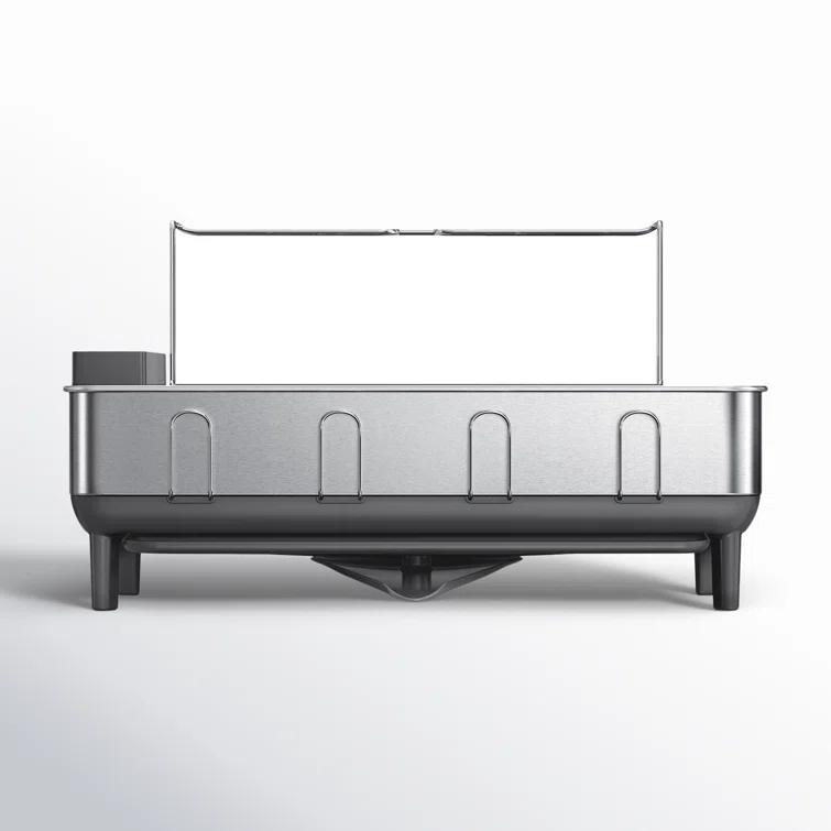 Simplehuman Kitchen Dish Drying Rack, Brushed Stainless Steel