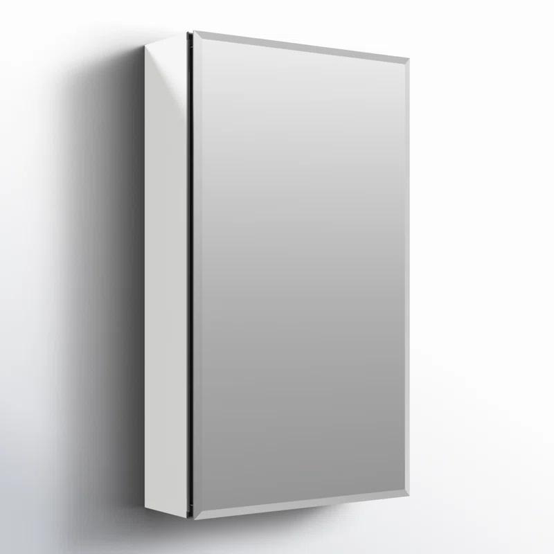 CLC Recessed or Surface Mount Frameless Aluminum Medicine Cabinet Adjustable Shelves