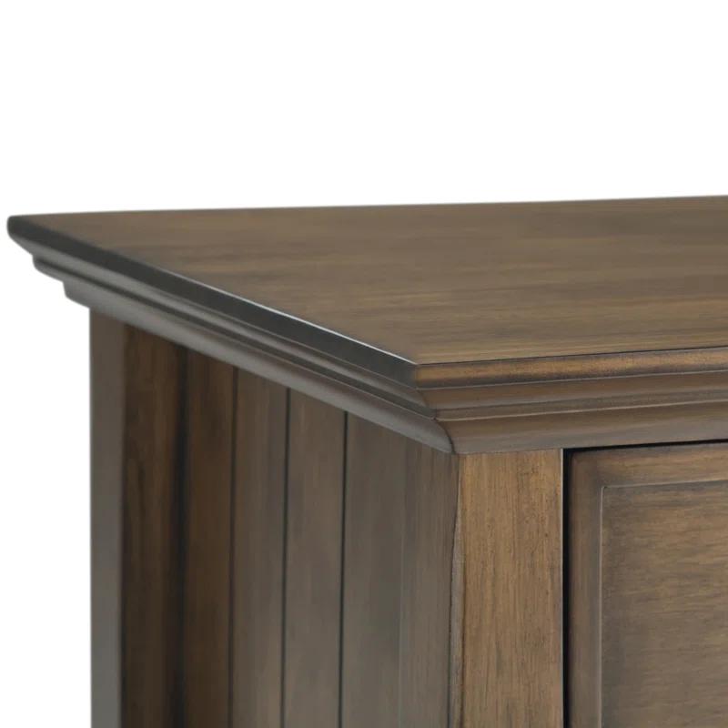 Simpli Home Acadian 24"W 1-Drawer Solid Wood Nightstand with Open Bottom Storage