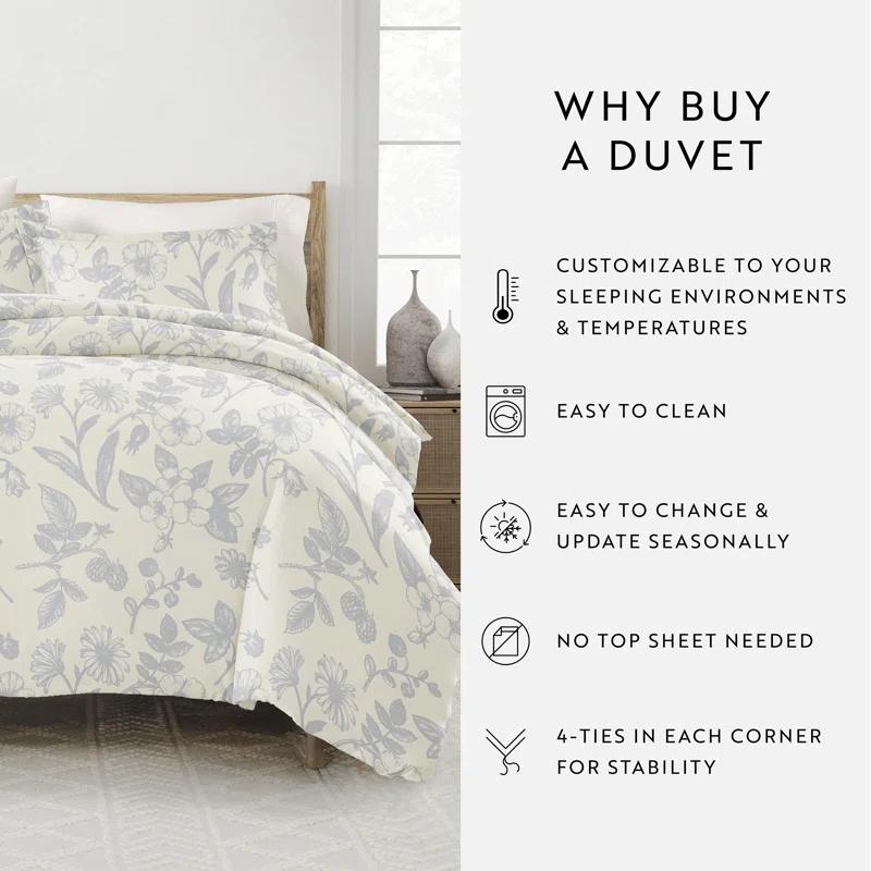 Home Garden Pattern Duvet Cover Set