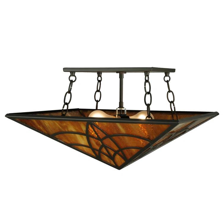 Meyda Lighting Scottsdale Glass Semi Flush Mount