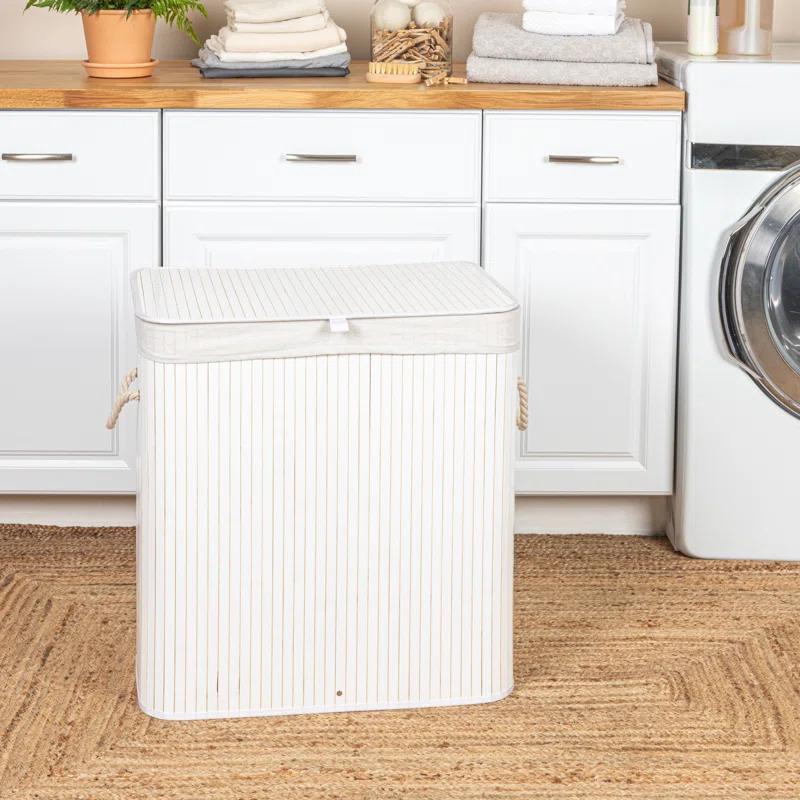 Household Essentials Grove Bamboo Laundry Hamper with Handles