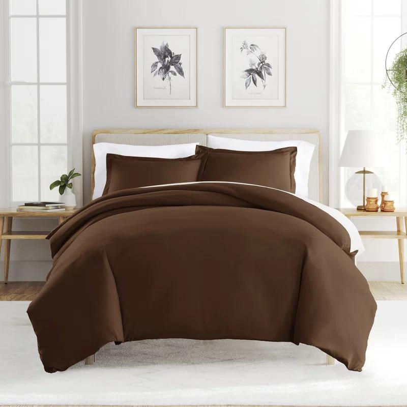 IEnjoy Home Super Soft Double Brushed Duvet Cover Set