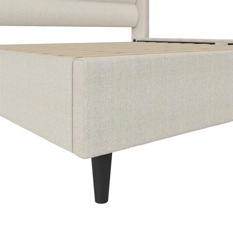 Novogratz Louis King Upholstered Wingback Bed
