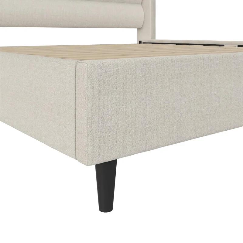 Novogratz Louis King Upholstered Wingback Bed