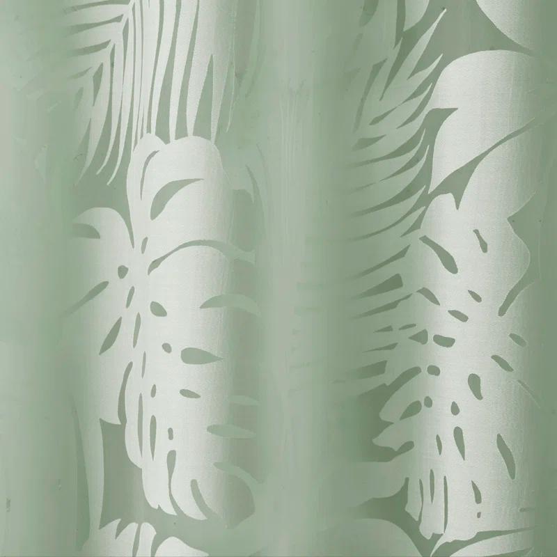 Madison Park Leilani Palm Leaf Burnout Window Sheer