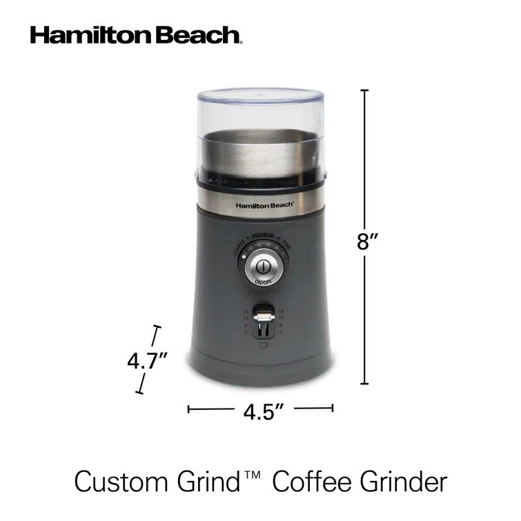 Hamilton Beach Hamilton Beach® Custom Grind™ Electric Coffee Grinder with Removable Stainless Steel Chamber and Adjustable Grind Control