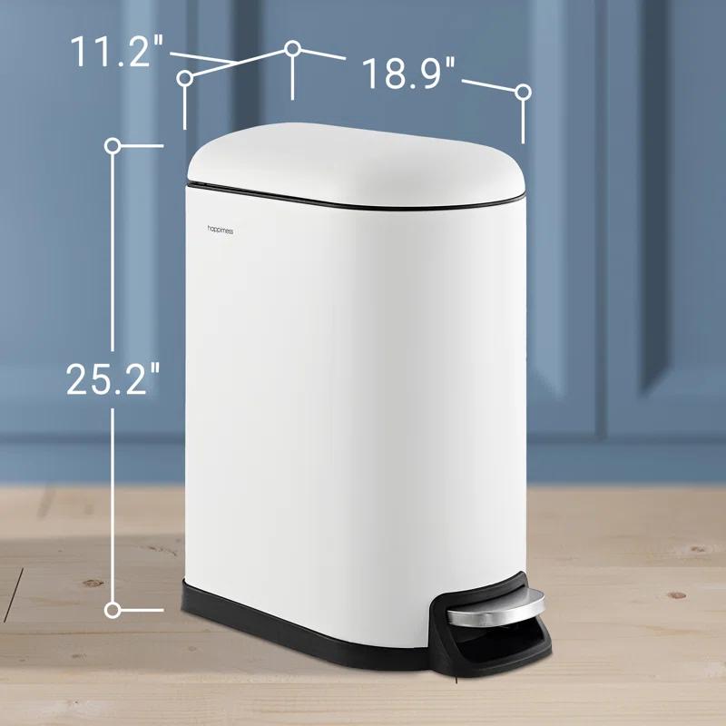 happimess Roland Steel Step On Trash Can & Reviews | Wayfair